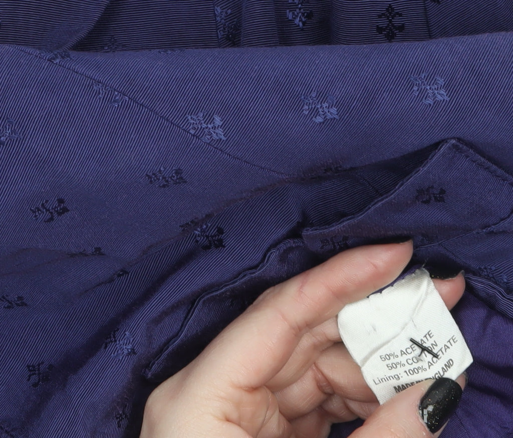 Monsoon Women Purple Size 12 Single-Breasted Twill Blazer Jacket