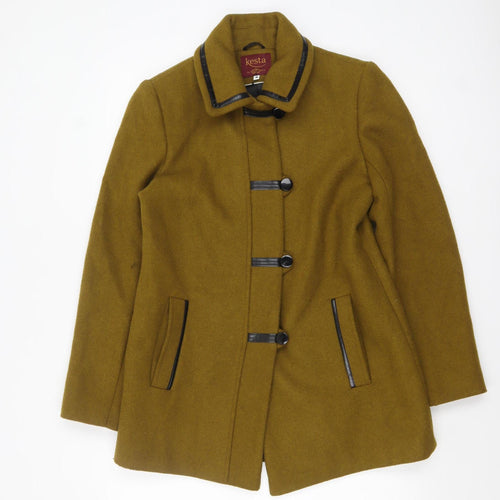 Kesta by David Barry Women’s Brown Wool Blend Mid-Length Coat Size 10