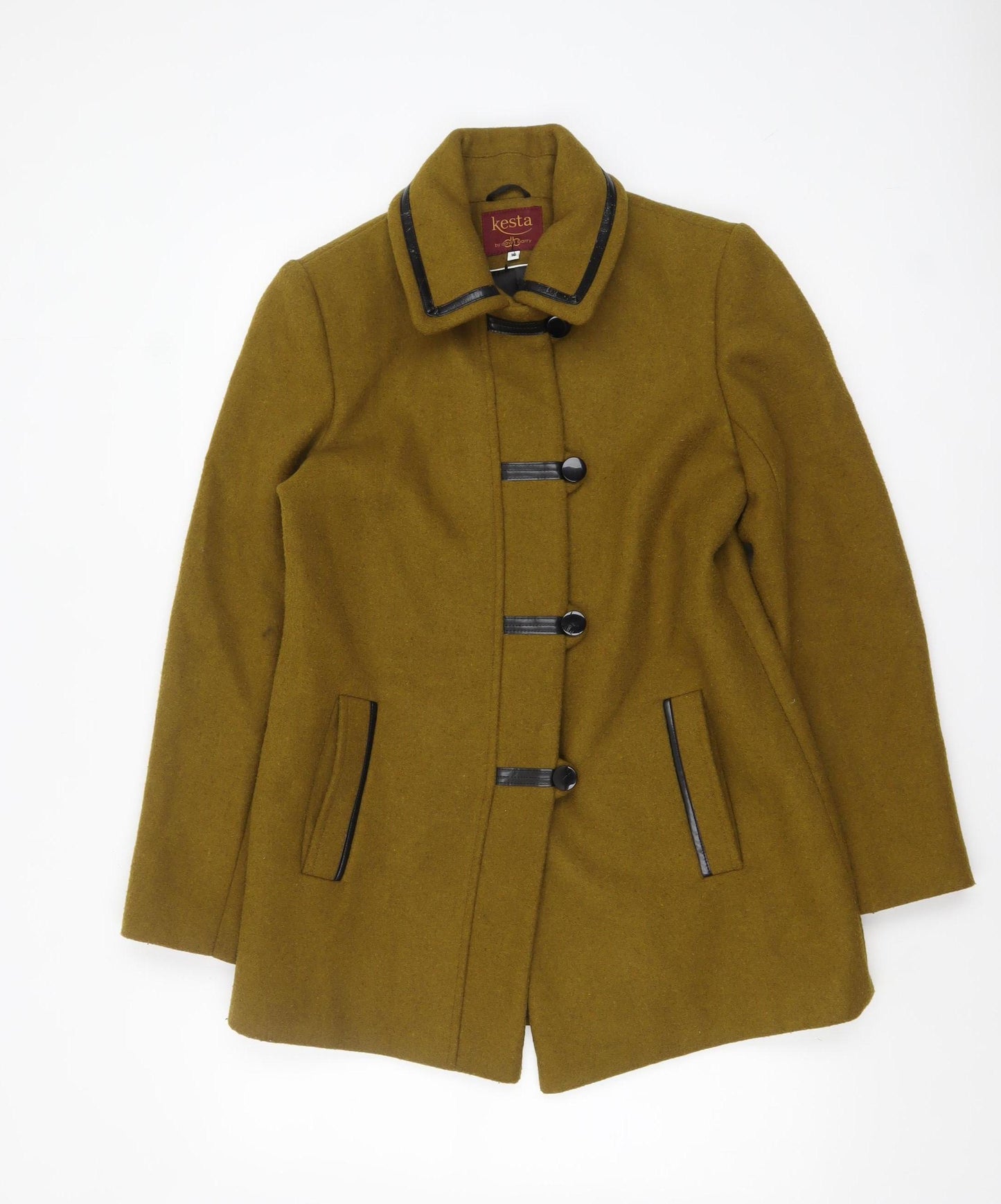 Kesta by David Barry Women’s Brown Wool Blend Mid-Length Coat Size 10