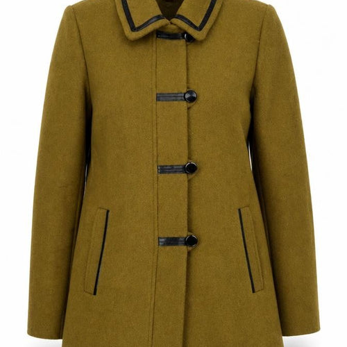Kesta by David Barry Women’s Brown Wool Blend Mid-Length Coat Size 10