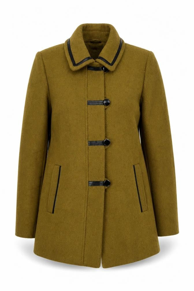 Kesta by David Barry Women’s Brown Wool Blend Mid-Length Coat Size 10
