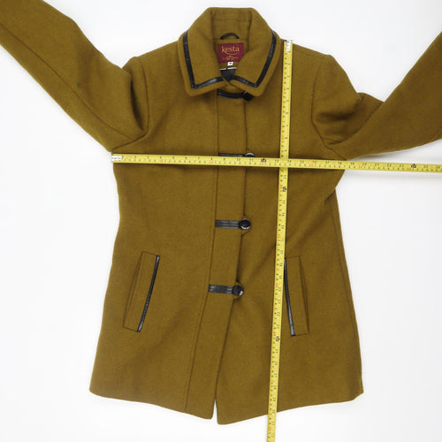 Kesta by David Barry Women’s Brown Wool Blend Mid-Length Coat Size 10