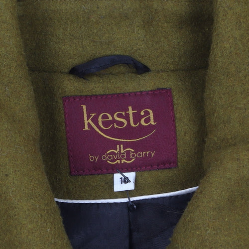 Kesta by David Barry Women’s Brown Wool Blend Mid-Length Coat Size 10