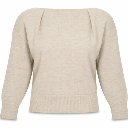 THE ROCKN REV Women’s Beige Boat Neck Acrylic Jumper Size 10