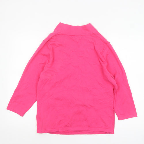 Paraphrase Women Pink Wrap Jumper Cotton Nylon 2XL V-Neck Lightweight