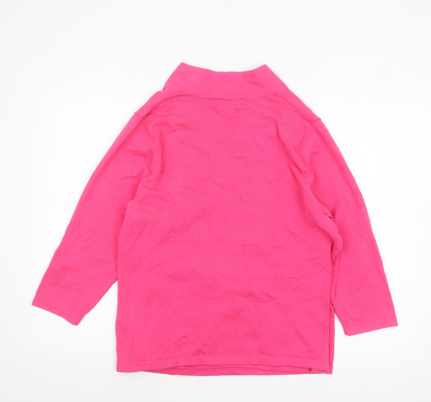 Paraphrase Women Pink Wrap Jumper Cotton Nylon 2XL V-Neck Lightweight
