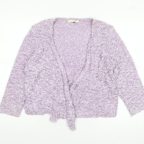 Urban by XENO Women's Purple Sequin Knit Cardigan Size M Relaxed Fit