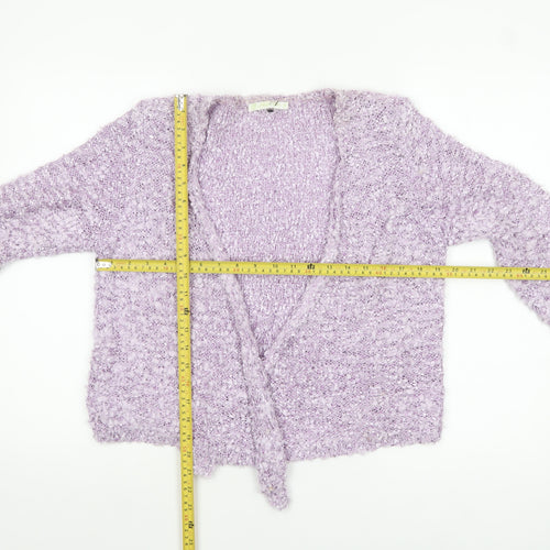 Urban by XENO Women's Purple Sequin Knit Cardigan Size M Relaxed Fit