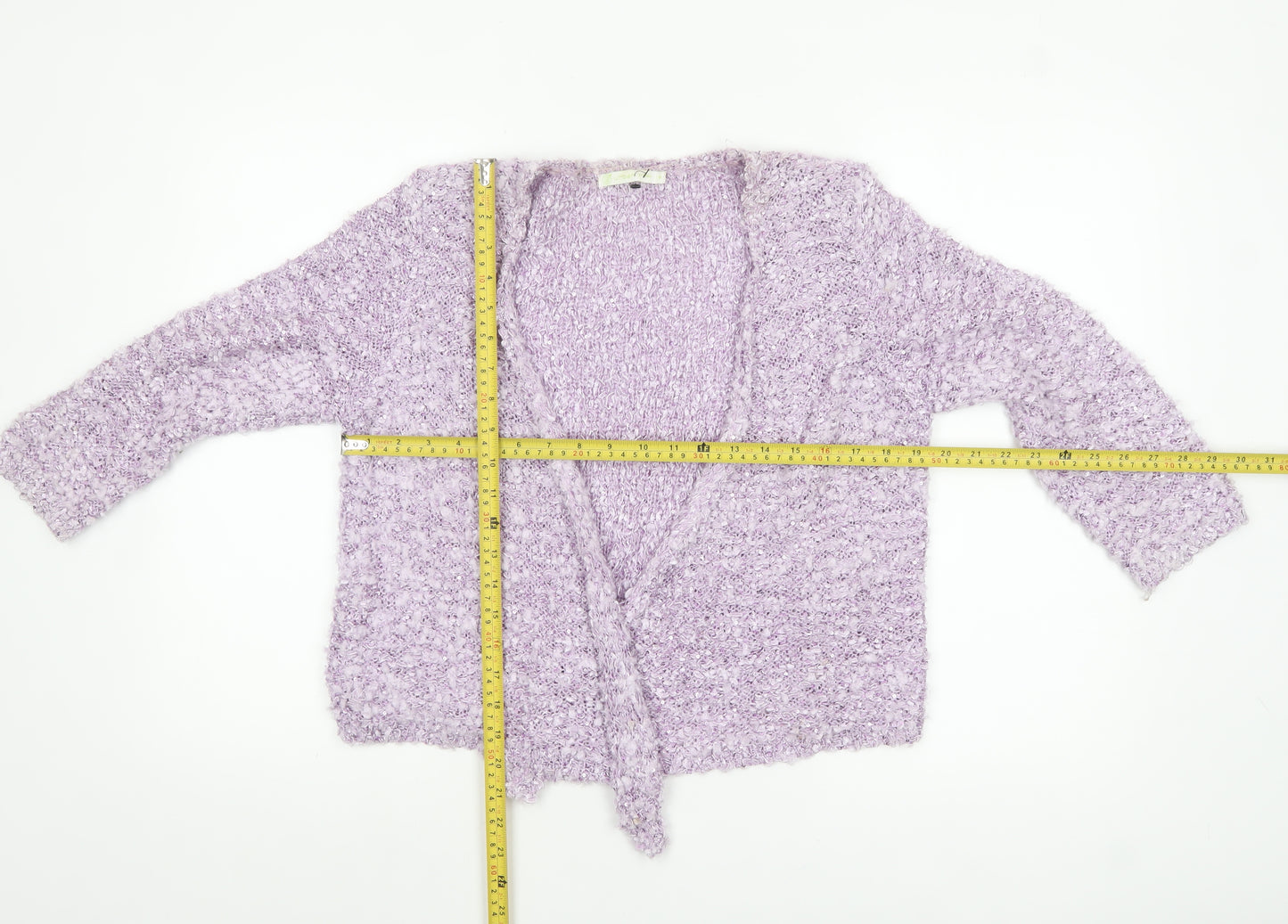 Urban by XENO Women's Purple Sequin Knit Cardigan Size M Relaxed Fit