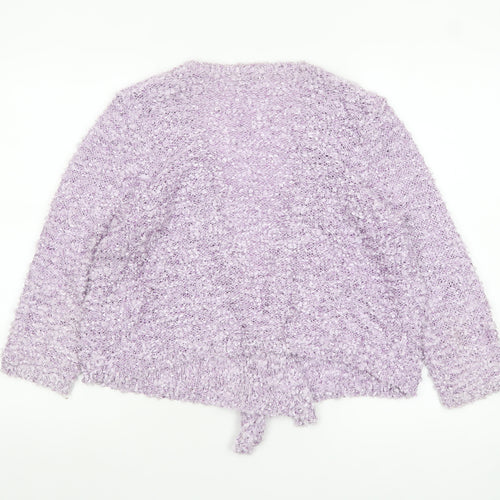 Urban by XENO Women's Purple Sequin Knit Cardigan Size M Relaxed Fit