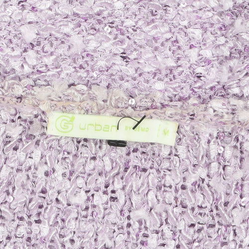Urban by XENO Women's Purple Sequin Knit Cardigan Size M Relaxed Fit
