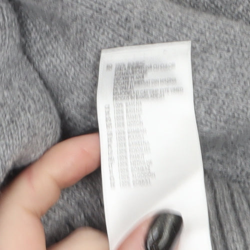 Maine New England Men's Grey Wool V-Neck Pullover Jumper XL