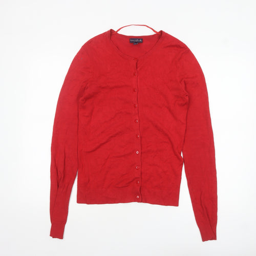 Long Tall Sally Women's Red XS Cardigan Knit Jumper