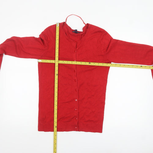 Long Tall Sally Women's Red XS Cardigan Knit Jumper