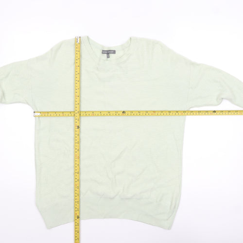 Laura Ashley Women Green Size 10 Crew Neck Lightweight Pullover Jumper