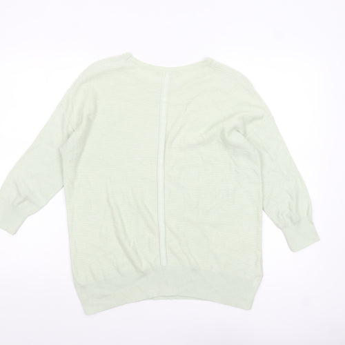 Laura Ashley Women Green Size 10 Crew Neck Lightweight Pullover Jumper