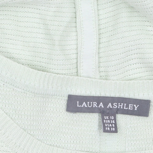 Laura Ashley Women Green Size 10 Crew Neck Lightweight Pullover Jumper