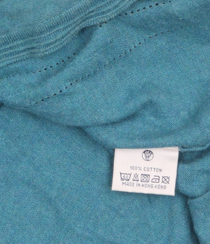 Fat Face Women’s Blue Cotton Short Sleeve Cardigan Size 18