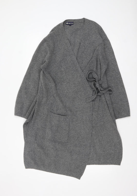 Monsoon Women’s Grey Wool Cashmere Wrap Cardigan M