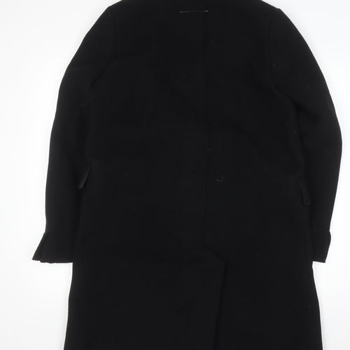 MM6 Maison Margiela Womens Black Wool Blend Long Coat Size M