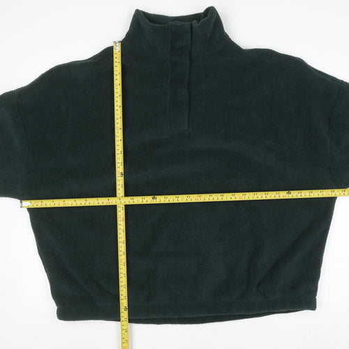 ASOS Design Women's Dark Green Fleece Pullover Sweatshirt UK 12-14