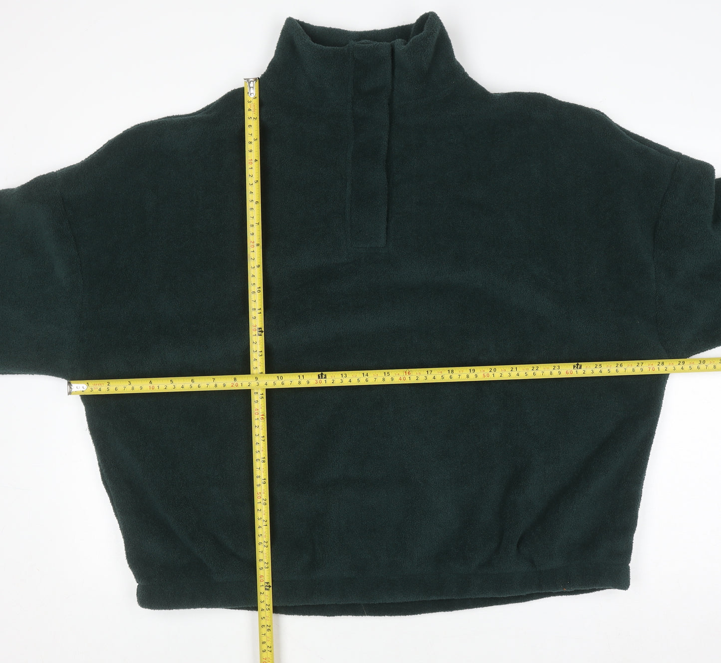 ASOS Design Women's Dark Green Fleece Pullover Sweatshirt UK 12-14