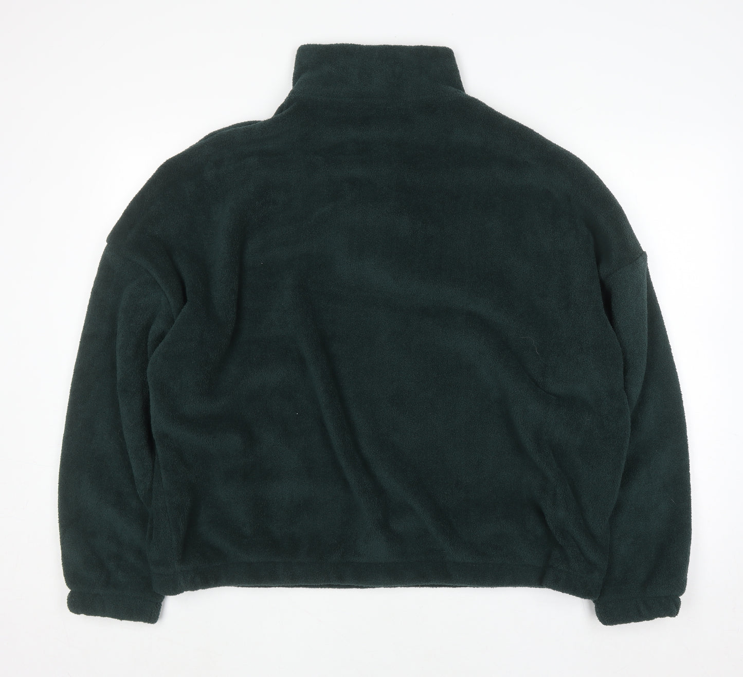 ASOS Design Women's Dark Green Fleece Pullover Sweatshirt UK 12-14