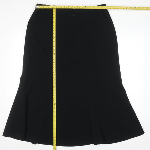 Jacques Vert Women’s Black Midi Trumpet Skirt Size 18 Lined Formal