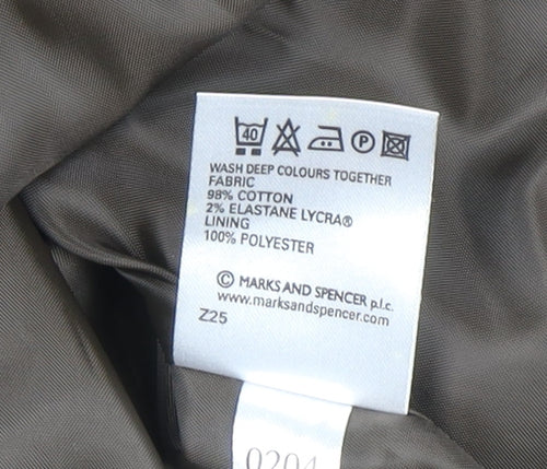 Marks and Spencer Women Brown Pinstripe Blazer UK 18 Regular Fit
