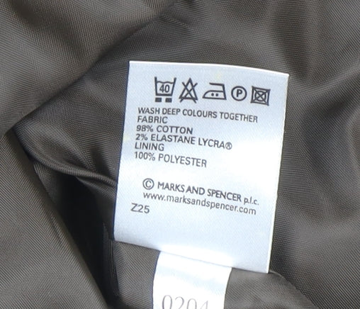 Marks and Spencer Women Brown Pinstripe Blazer UK 18 Regular Fit