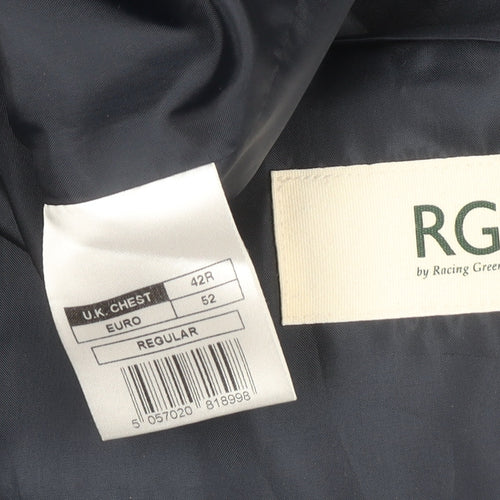 Racing Green Men's Black 42R Regular Fit Formal Waistcoat