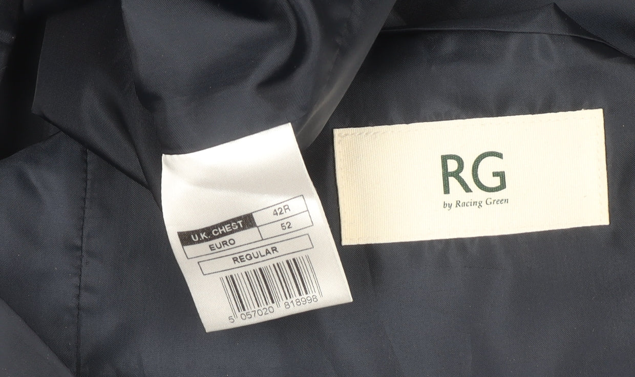 Racing Green Men's Black 42R Regular Fit Formal Waistcoat