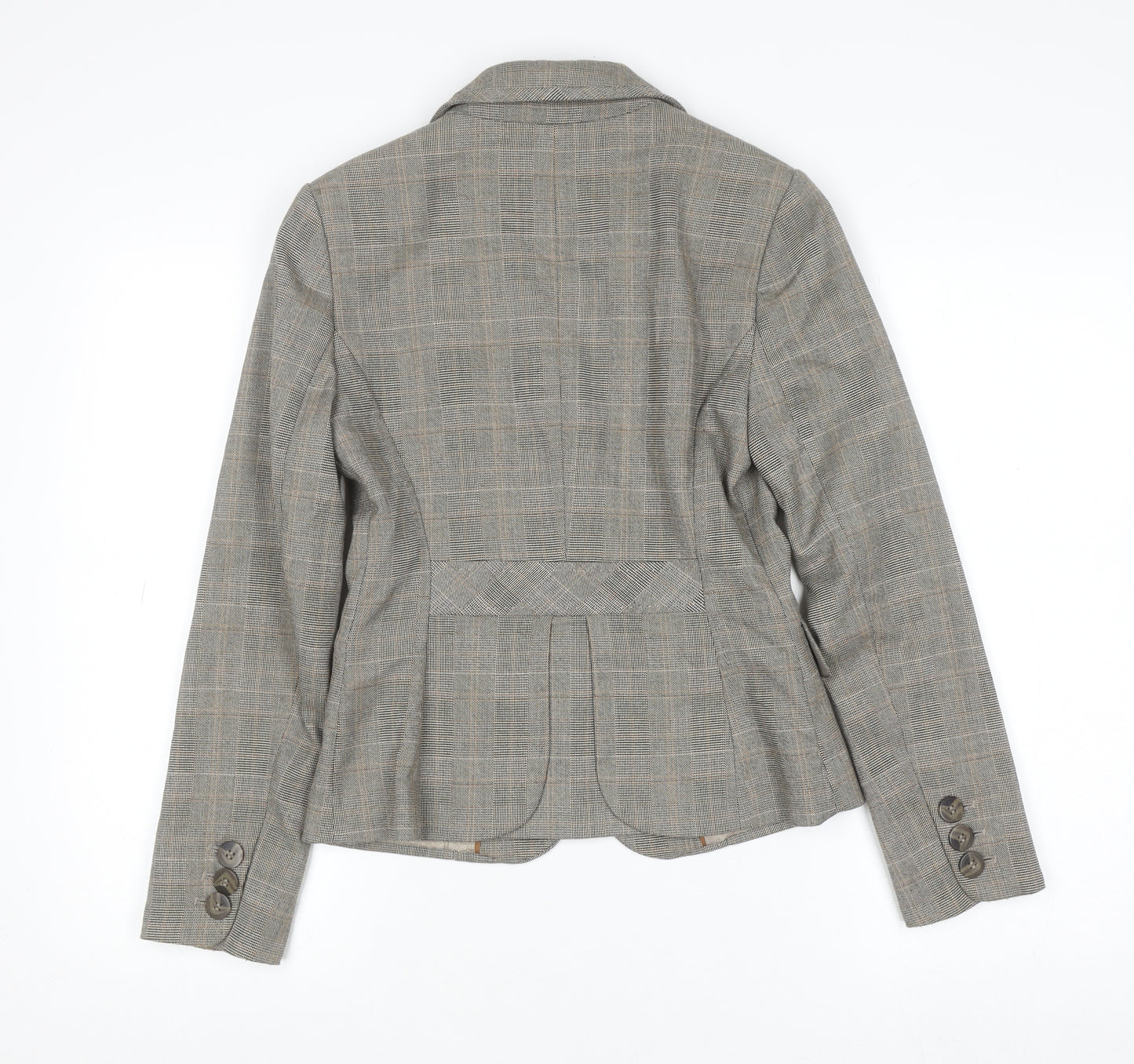 Next Petite Grey Check Two-Button Blazer Size 6 Women’s Tailored Jacket