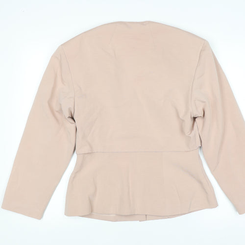 Wallis Women Beige Cotton Blend Vintage Blazer Jacket Size 10