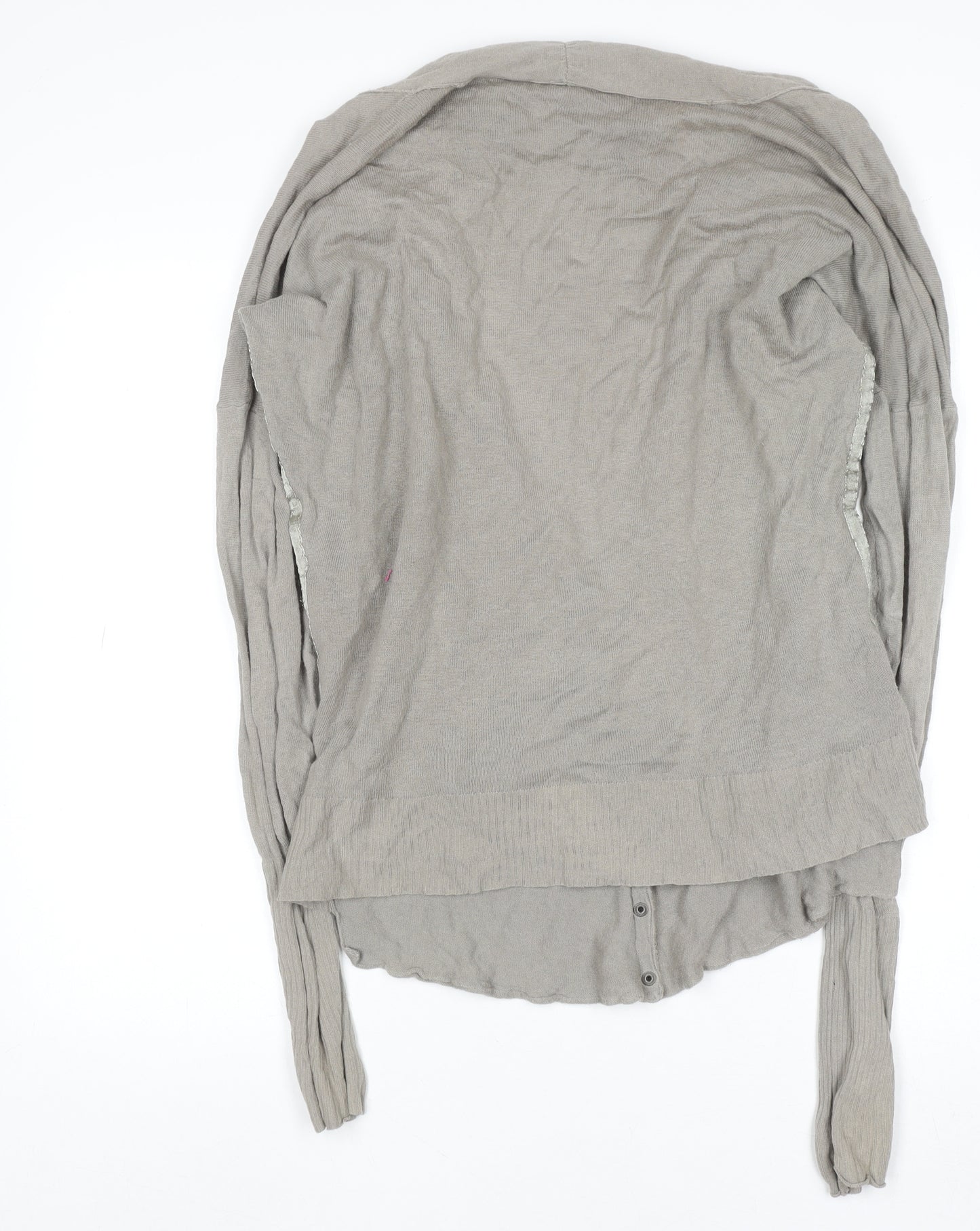 Firetrap Women Beige L Cardigan Lightweight Cotton Knit