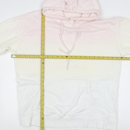 Hush Womens Pink Ombre Pullover Hoodie Size M Organic Cotton