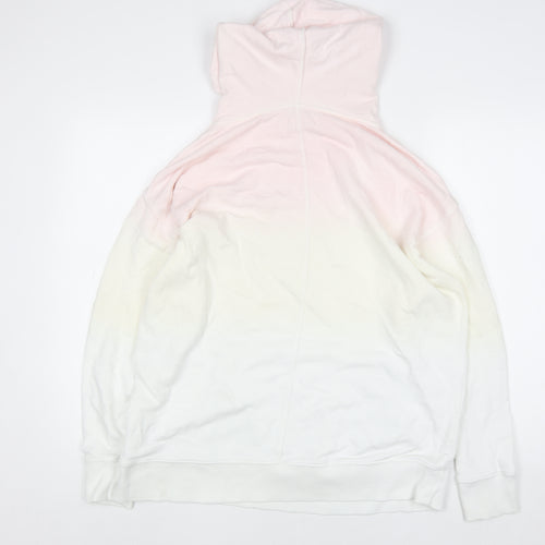 Hush Womens Pink Ombre Pullover Hoodie Size M Organic Cotton