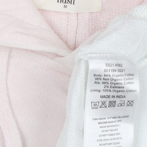 Hush Womens Pink Ombre Pullover Hoodie Size M Organic Cotton