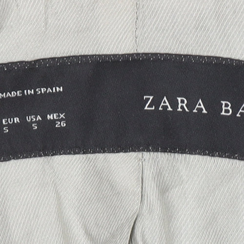 Zara Basic Women's Grey Blazer Size S Single Breasted Classic Workwear