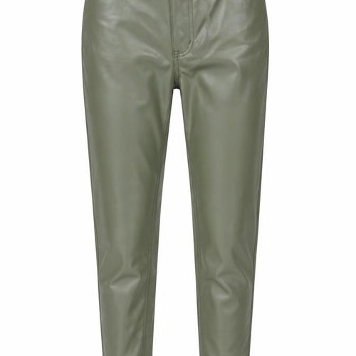 Missguided Women’s Green Faux Leather High Rise Skinny Trousers UK 8