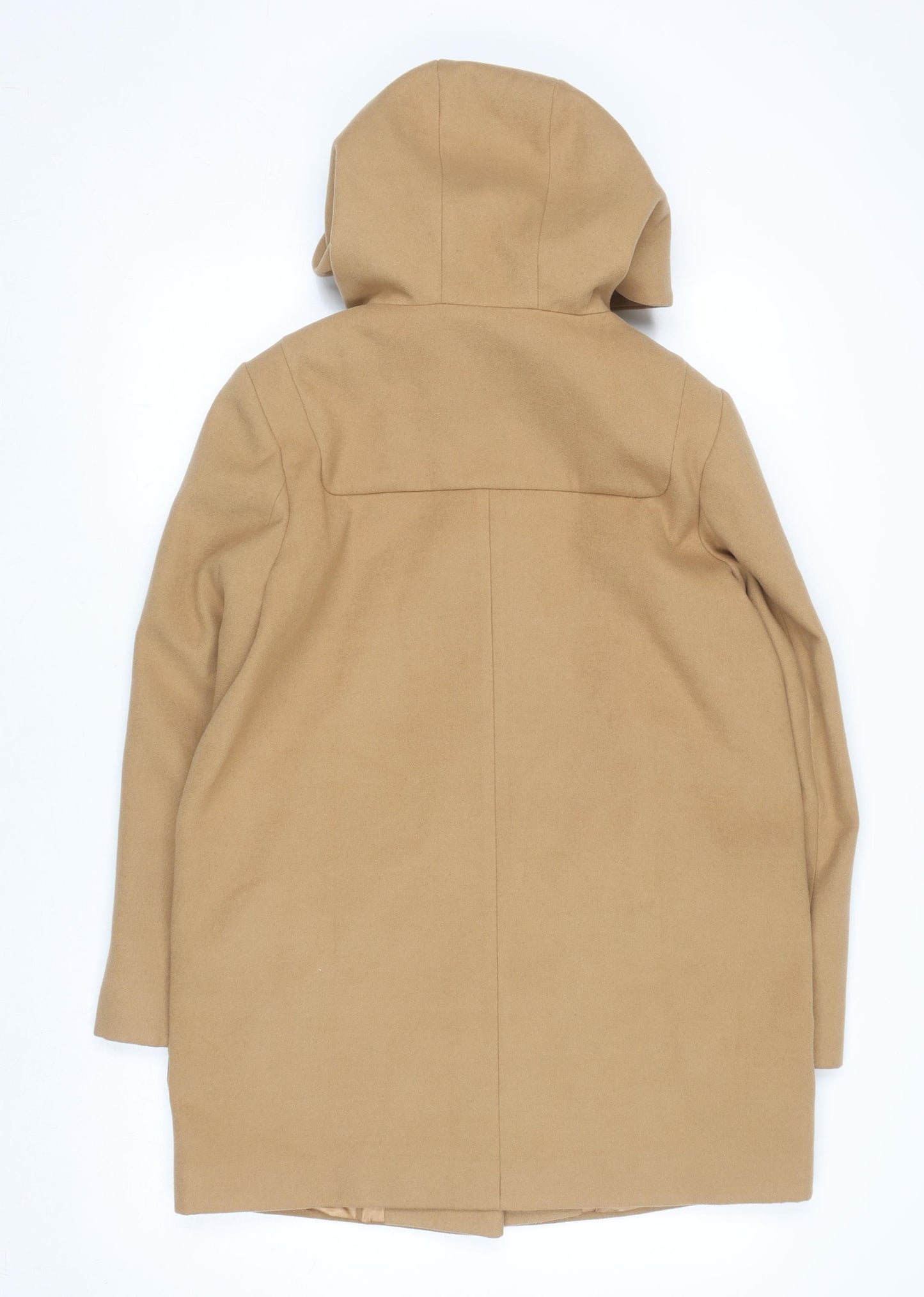 ASOS Women’s Beige Hooded Mid-Length Overcoat Size 10