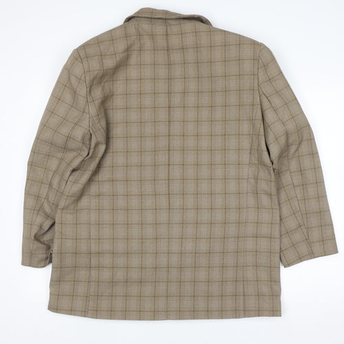 ASOS DESIGN Women’s Brown Check Double-Breasted Blazer UK 12 Regular Fit