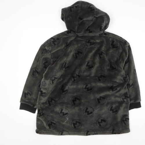 Primark Boys Grey Mario Kart Fleece Hooded Nightwear 10-12 Years