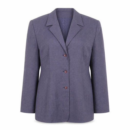 Front view of Autonomy Women Purple Classic Single-Breasted Blazer, size 16