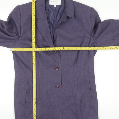 Autonomy Women Purple Classic Single-Breasted Blazer Size 16