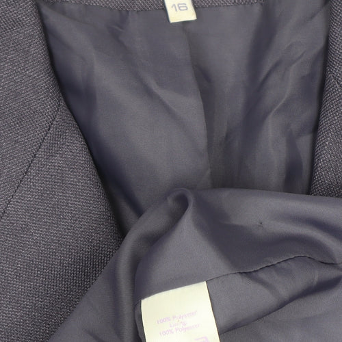 Autonomy Women Purple Classic Single-Breasted Blazer Size 16