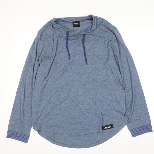 Jason Wu Men’s Blue Long Sleeve High Neck Casual Top Size L
