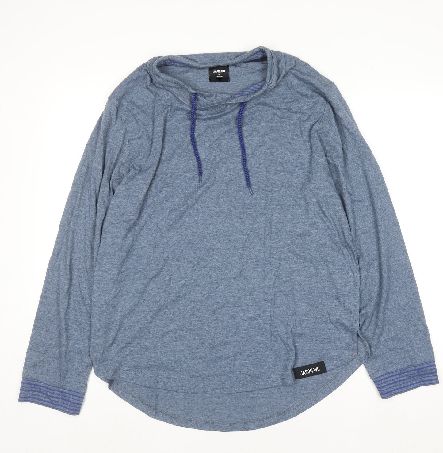 Jason Wu Men’s Blue Long Sleeve High Neck Casual Top Size L