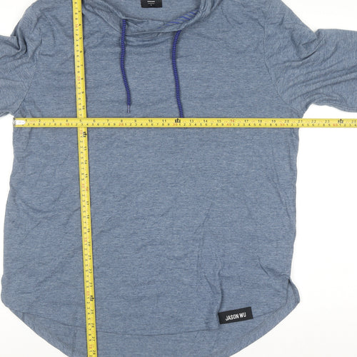 Jason Wu Men’s Blue Long Sleeve High Neck Casual Top Size L
