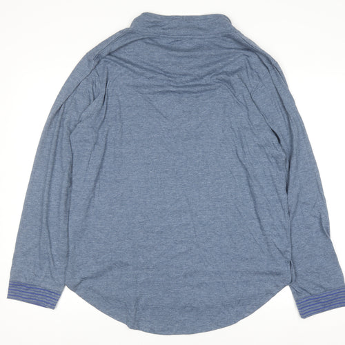 Jason Wu Men’s Blue Long Sleeve High Neck Casual Top Size L